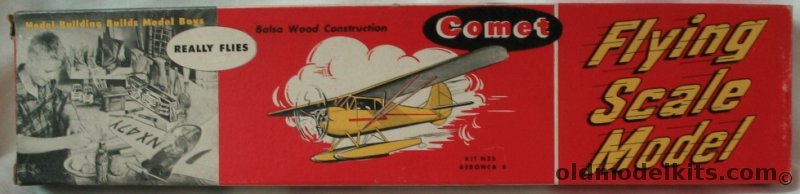 Comet Aeronca K - 25 inch Wingspan Flying Balsa Airplane Model, N25-29 plastic model kit